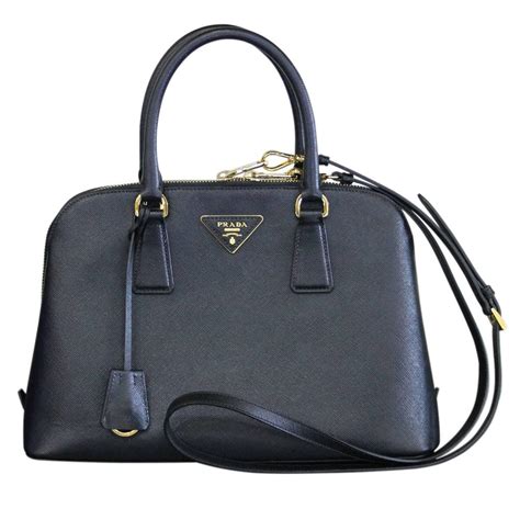 prada small double handle leather tote bag in black|prada saffiano leather tote bag.